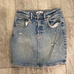 Garage mini denim skirt